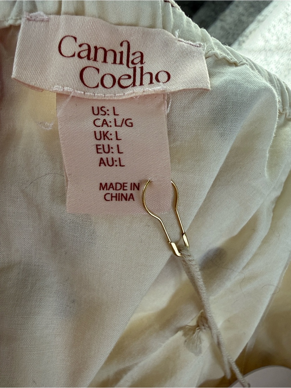 Camila Coelho Cream Maxi Dress with Brown Polka Dots - Picture 9 of 14
